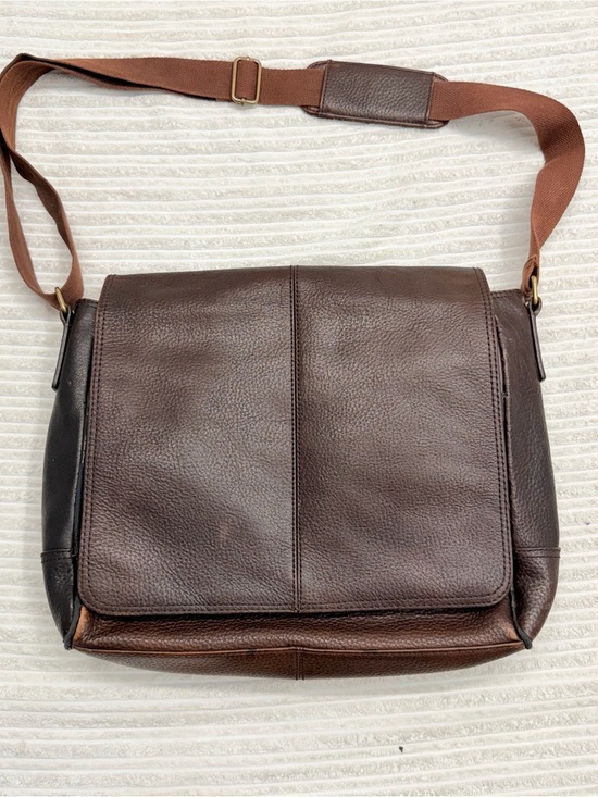 Marks & Spencer Other - Marks & Spencer Brown Leather Messenger Bag - Classic Travel Crossbody